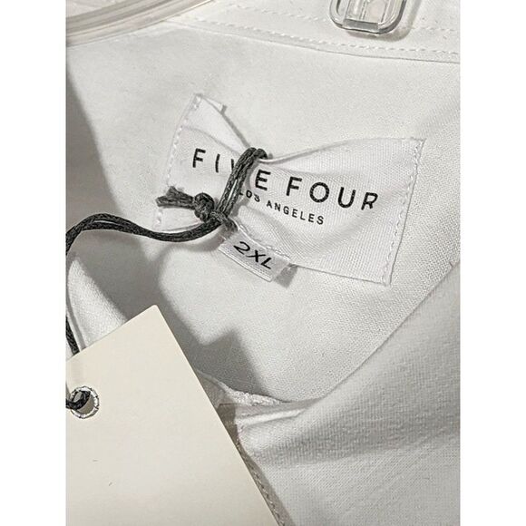 FIVE FOUR Men's 2XL NWT Long Sleeve White Dress Shirt - Picture 3 of 11